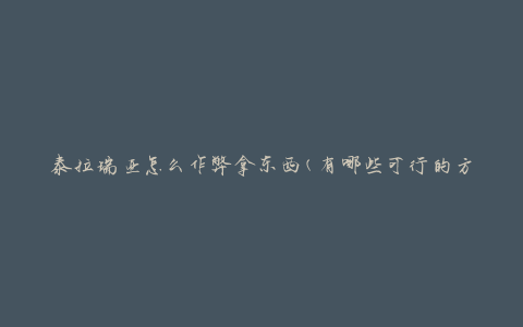 泰拉瑞亚怎么作弊拿东西(有哪些可行的方法)