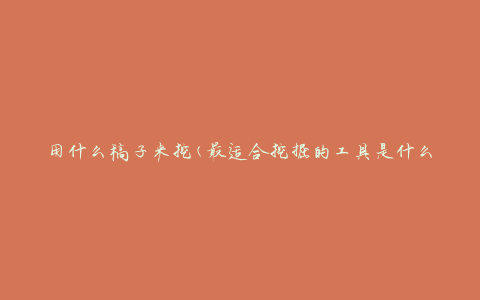 用什么稿子来挖(最适合挖掘的工具是什么)