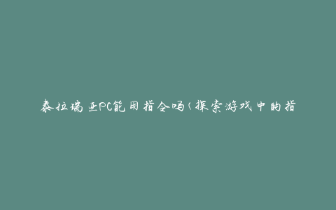 泰拉瑞亚PC能用指令吗(探索游戏中的指令功能)