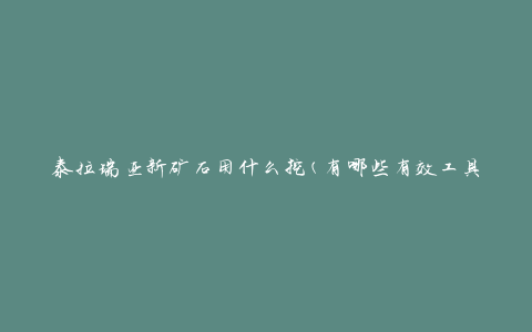 泰拉瑞亚新矿石用什么挖(有哪些有效工具)