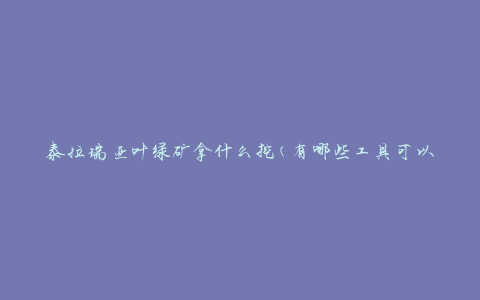 泰拉瑞亚叶绿矿拿什么挖(有哪些工具可以使用)