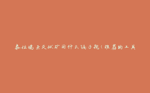 泰拉瑞亚炎狱矿用什么镐子挖(推荐的工具选择是什么)