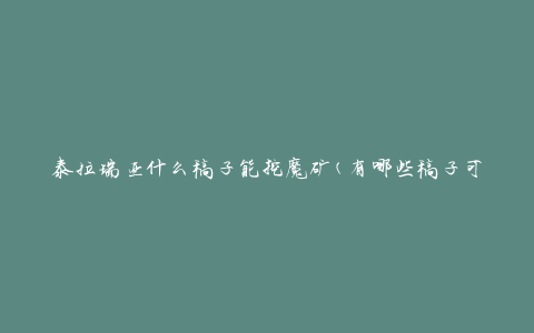 泰拉瑞亚什么稿子能挖魔矿(有哪些稿子可以用来挖掘魔矿)