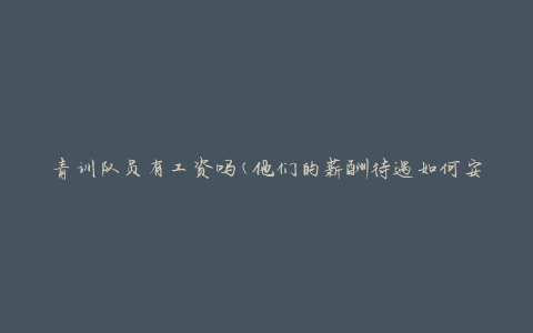 青训队员有工资吗(他们的薪酬待遇如何安排)