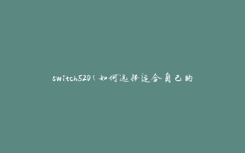 switch520(如何选择适合自己的交换机型号)