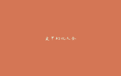 皮甲幻化大全