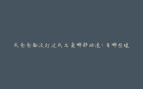 我爸爸都没打过我出自哪部动漫(有哪些暖心父爱动画推荐)