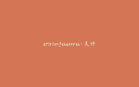 spiritofthenorth(是什么游戏？)