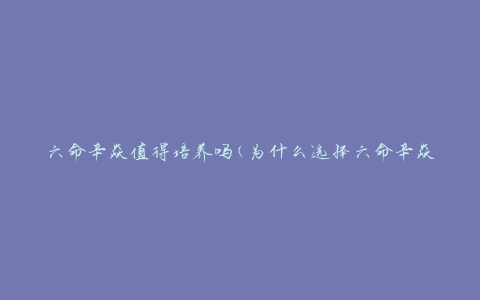 六命辛焱值得培养吗(为什么选择六命辛焱作为培养对象)
