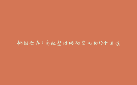 桃园仓库(高效整理储物空间的10个方法)