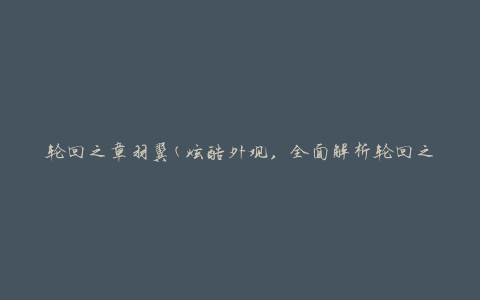 轮回之章羽翼(炫酷外观，全面解析轮回之章羽翼的获取与升级方法)