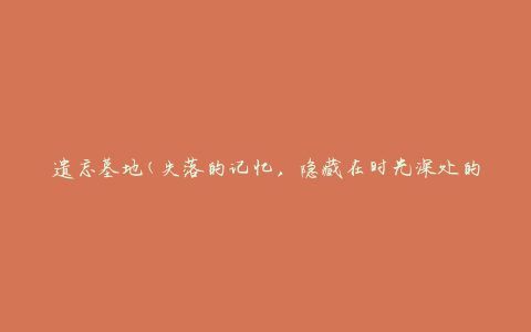 遗忘墓地(失落的记忆，隐藏在时光深处的秘密)
