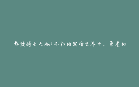 骷髅骑士之魂(不朽的黑暗世界中，勇者的挑战)