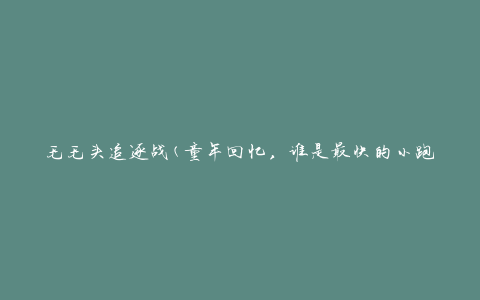 毛毛头追逐战(童年回忆，谁是最快的小跑车)