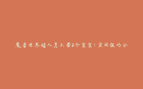 魔兽世界猎人怎么带2个宝宝(实用技巧分享)