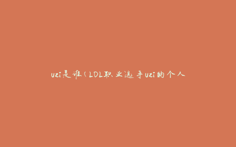 uzi是谁(LOL职业选手uzi的个人资料及成就)
