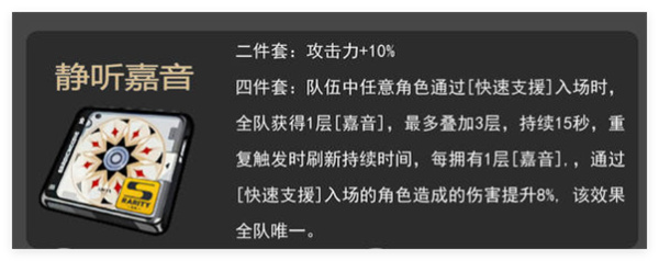 绝区零静听嘉音怎么搭配