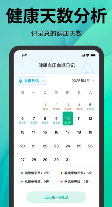 健康血压血糖日记